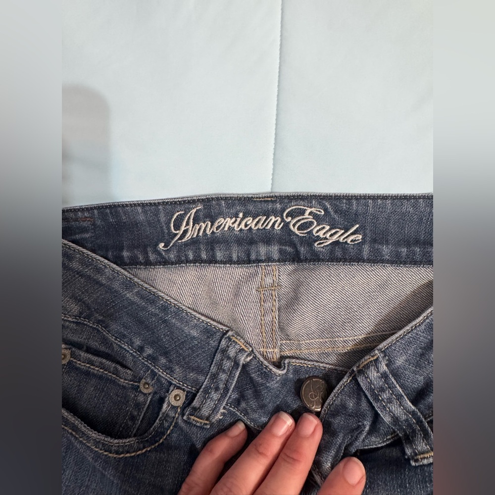 American Eagle Favorite Boyfriend Low Rise Blue Denim Jeans